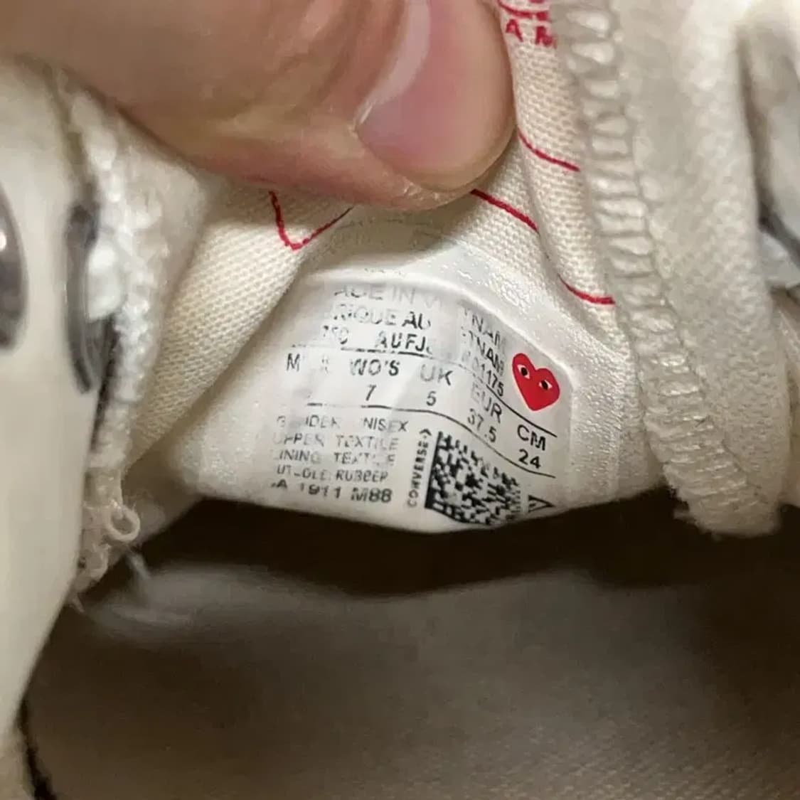 꼼데가르송 컨버스 척 70 멀티하트 로우 스니커즈 240 E01188 상품이미지5