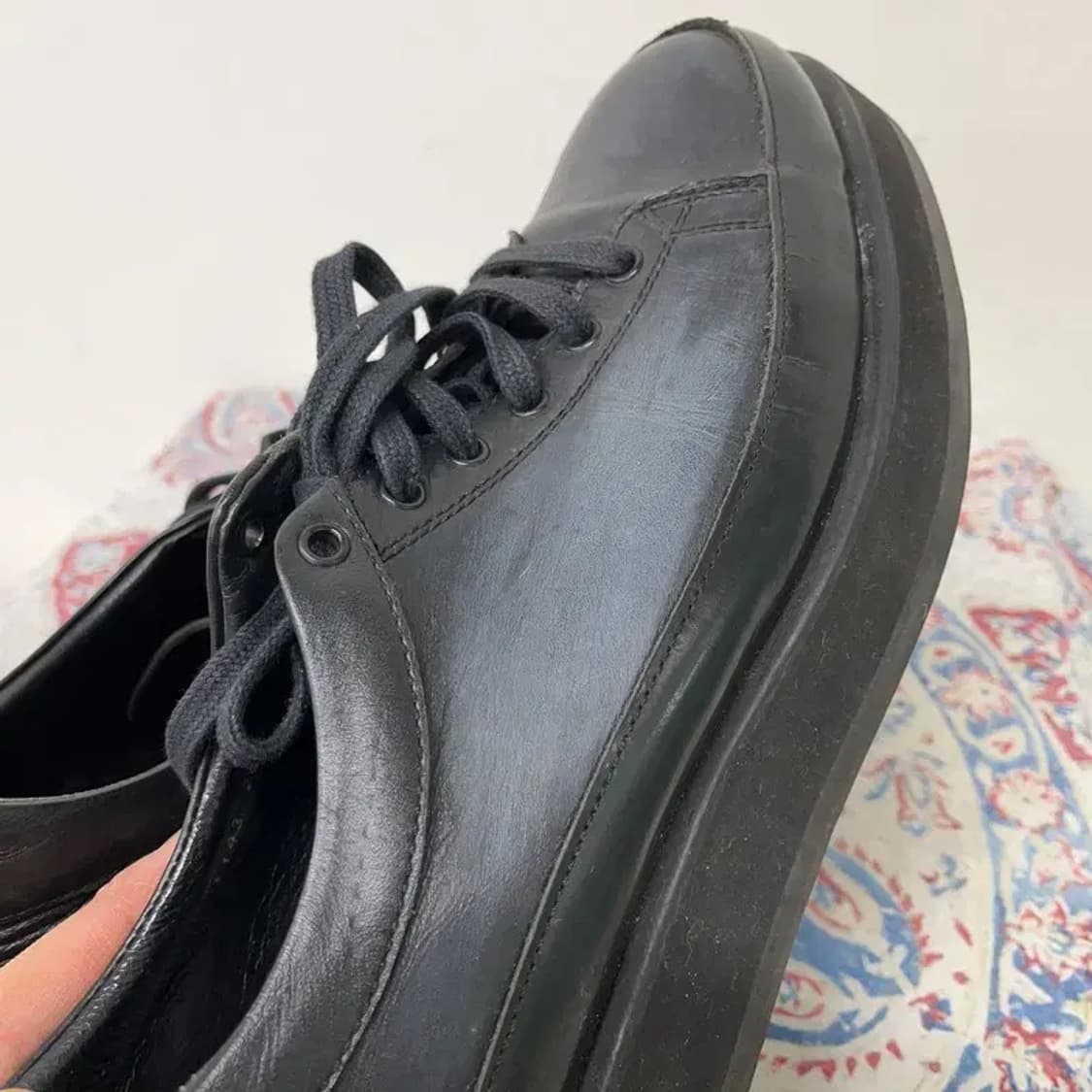 라멀마메종 블랙 통굽 스니커즈 운동화 260 E01210 상품이미지8