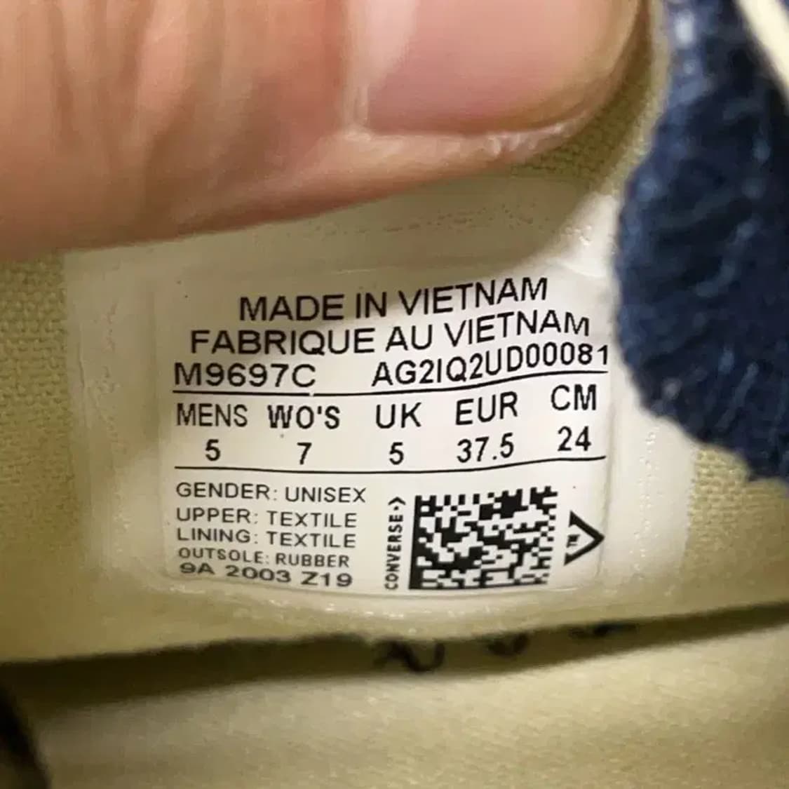 컨버스 척테일러 올스타 클래식 네이비 스니커즈 240 E01217 상품이미지5