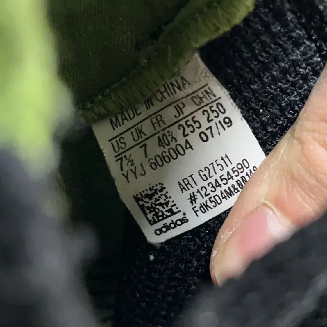 아디다스 울트라 부스트 19 블랙 올리브 운동화 255 E01258 상품이미지5