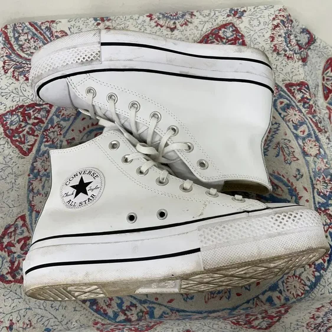 컨버스 척테일러 올스타 리프트 화이트 하이탑 스니커즈 240 E01284 상품이미지3