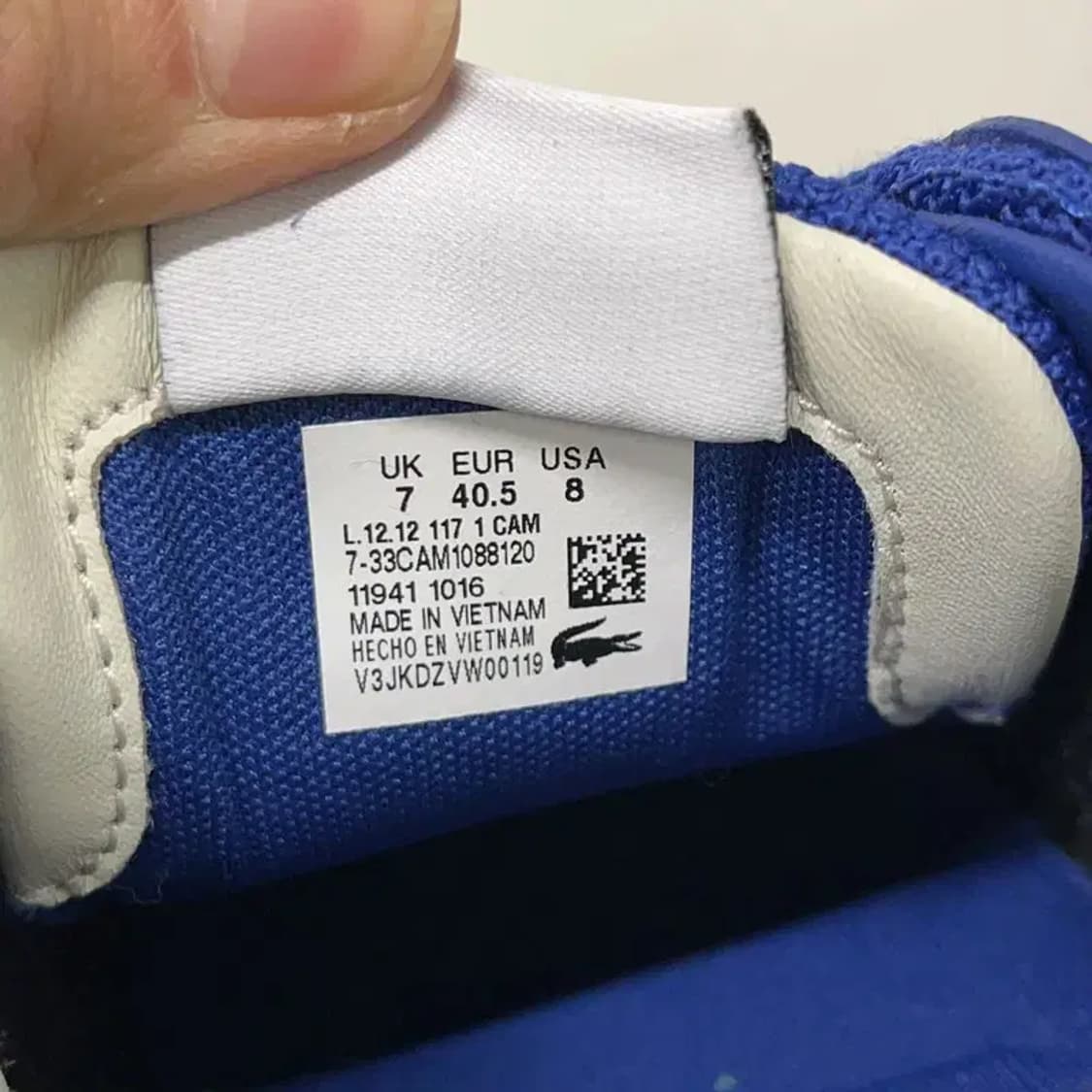 라코스테 캐주얼 블루 스니커즈 운동화 UK7 E01331 상품이미지6