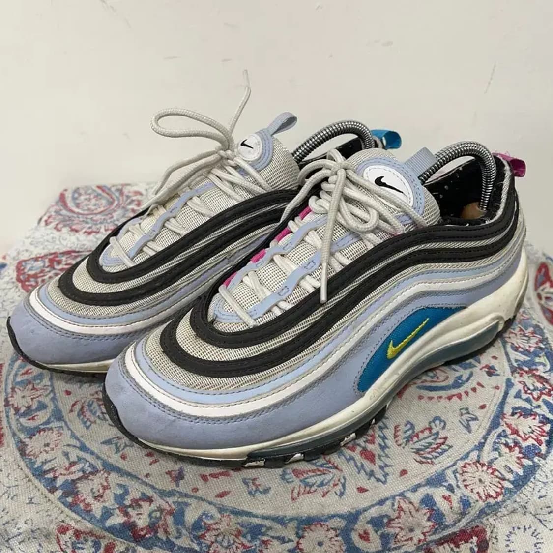 나이키 에어맥스 97 블루 위스커 화이트 스니커즈 250 E01347 상품이미지1