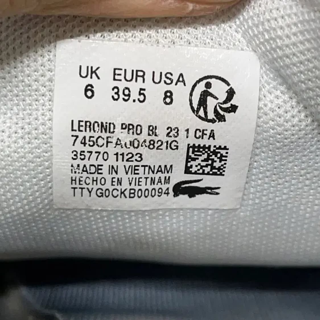 라코스테 르론드 프로 화이트 스니커즈 단화 UK6 E01358 상품이미지5