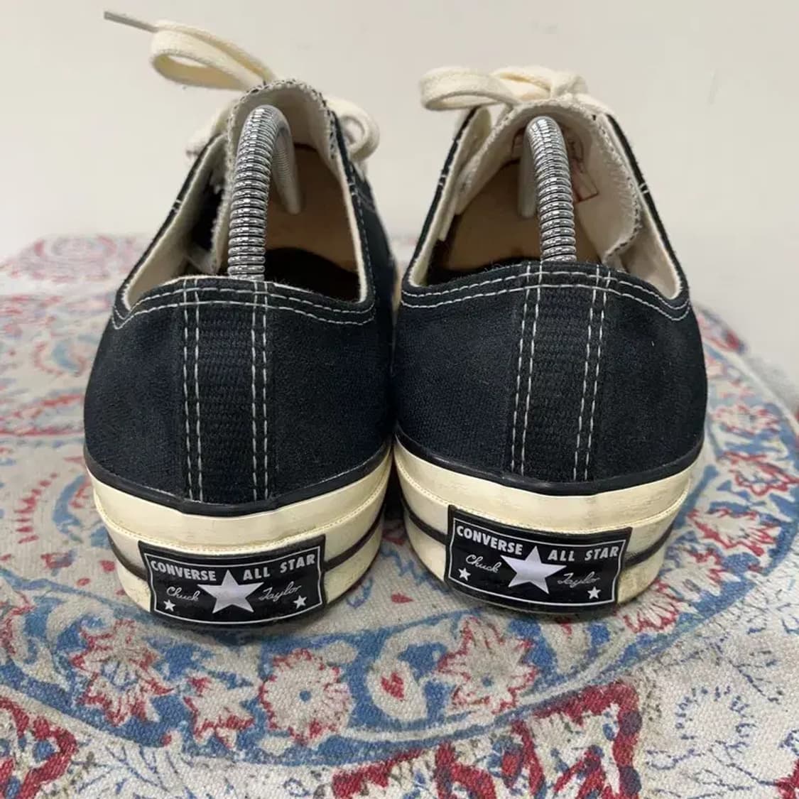 컨버스 척 70 클래식 로우 블랙 스니커즈 265 E01363 상품이미지2