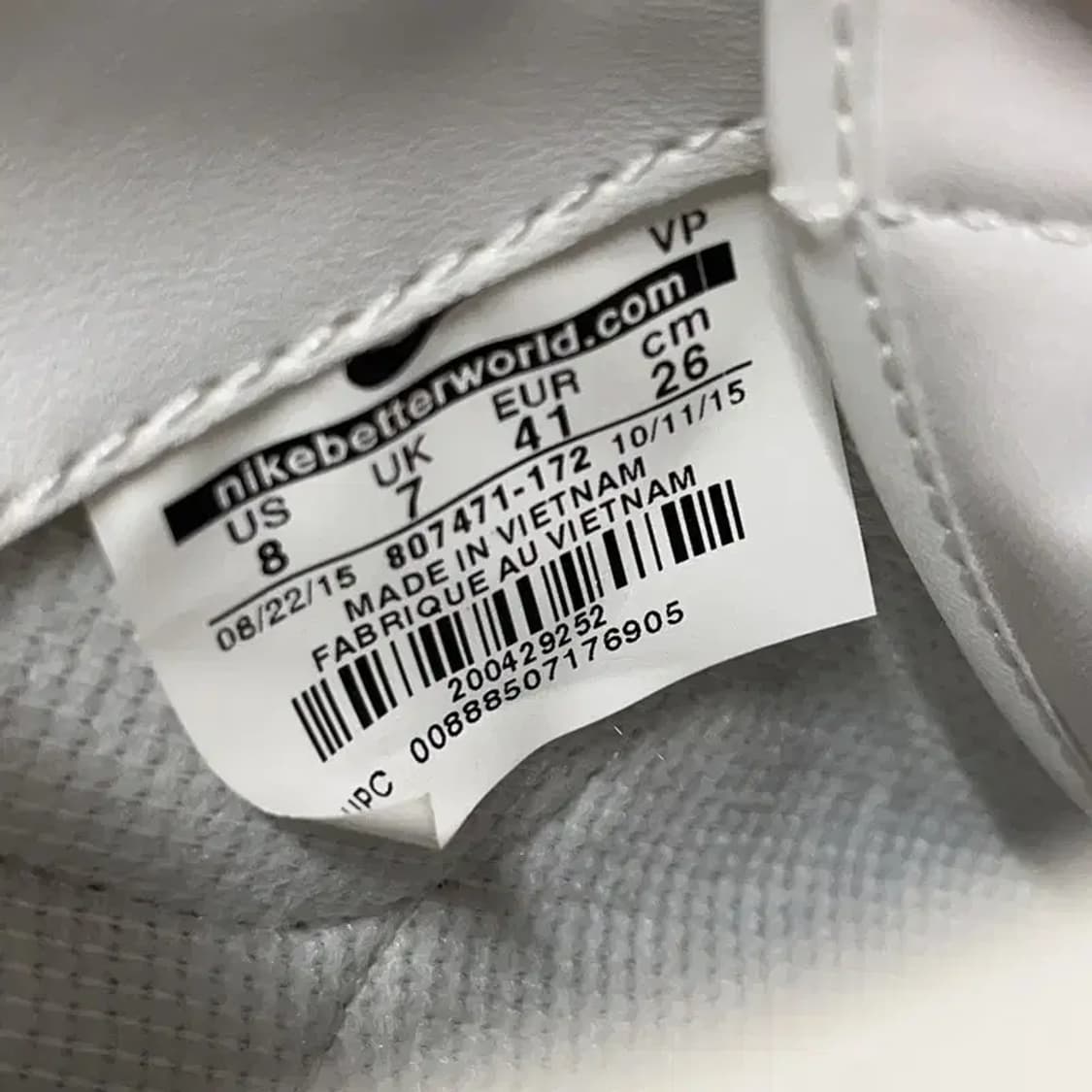 나이키 코르테즈 흰검 스니커즈 260 E01373 상품이미지5