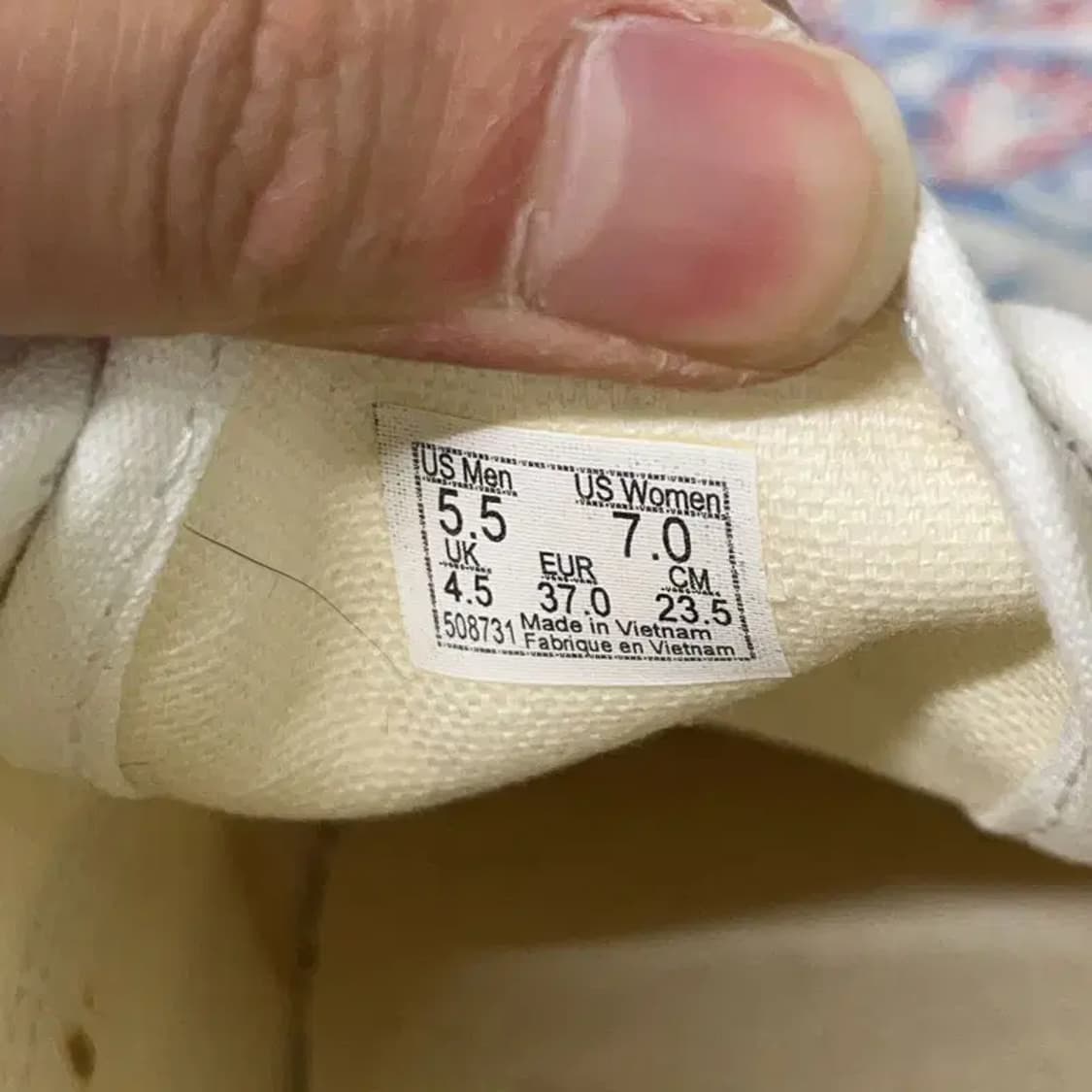 반스 어센틱 사이드월 페인트 화이트 스니커즈 235 E01378 상품이미지5