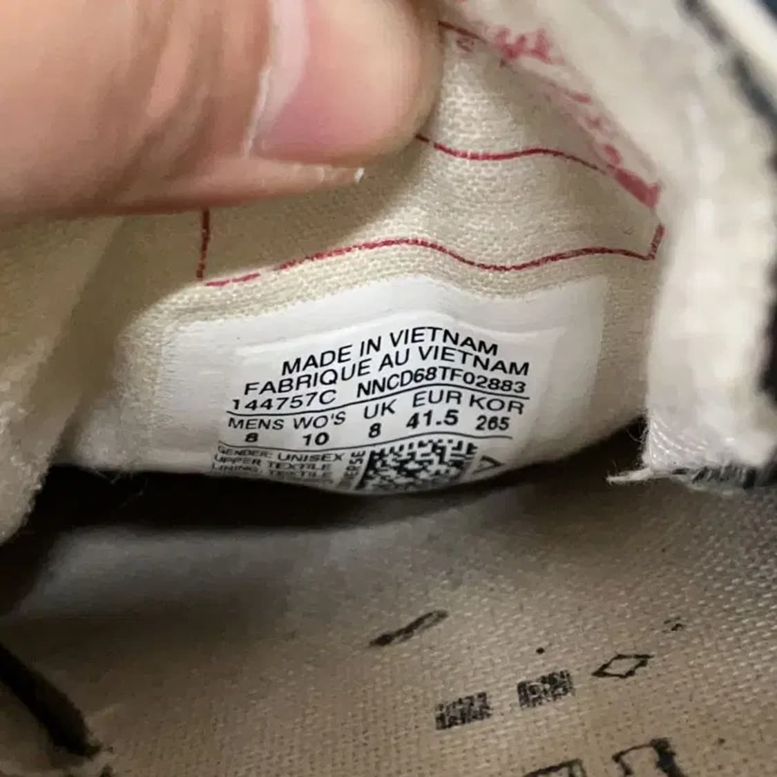 컨버스 척 70 로우 블랙 스니커즈 신발 265 E01383 상품이미지5