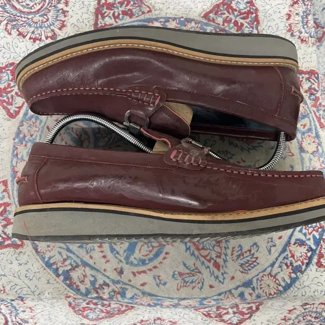 살바토레페레가모 버건디 남자 정장구두 41 E01393 상품이미지3