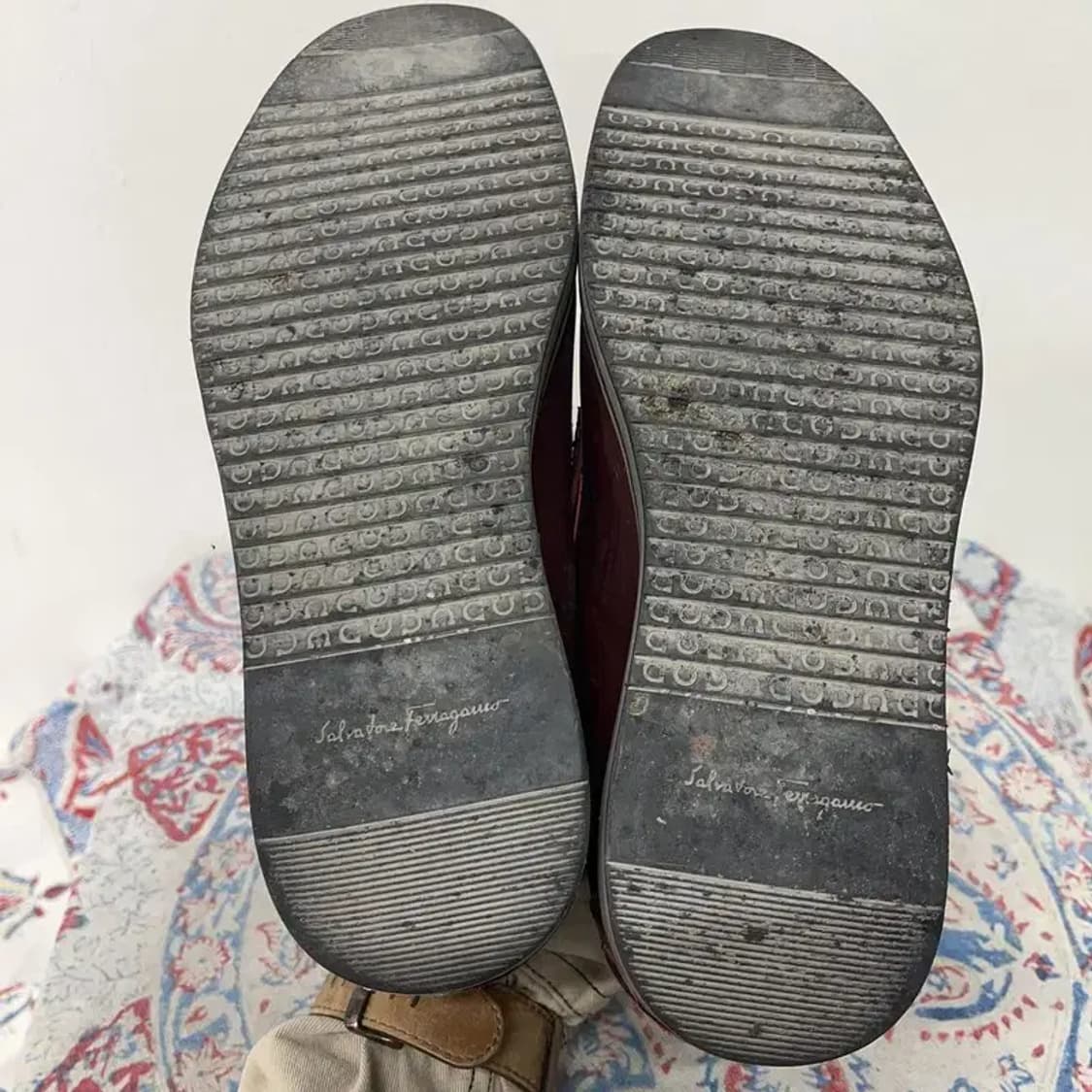 살바토레페레가모 버건디 남자 정장구두 41 E01393 상품이미지4