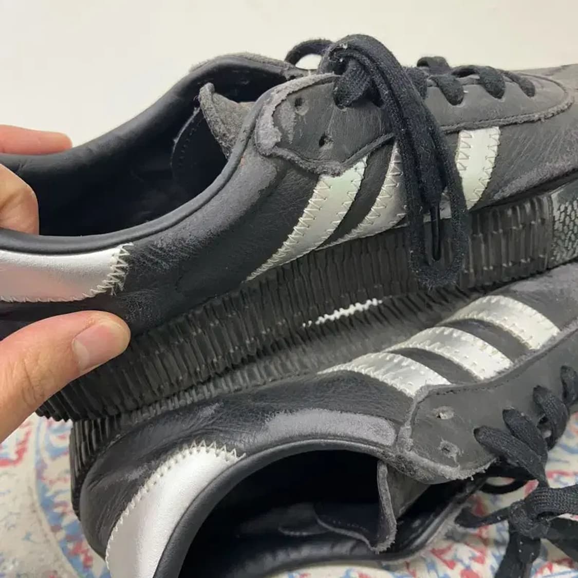 아디다스 삼바로즈 블랙 스니커즈 240 E01424 상품이미지6