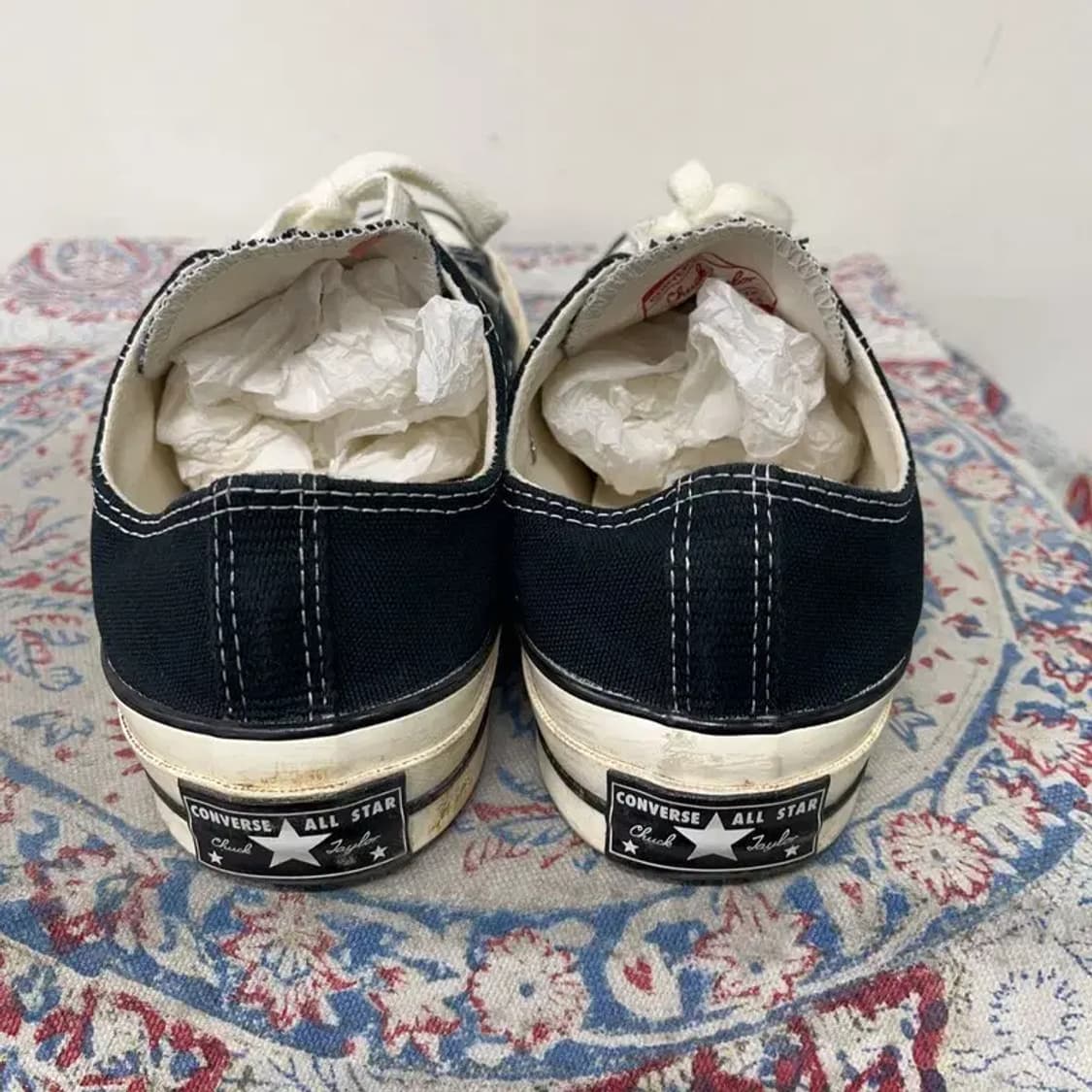 컨버스 척 70 클래식 블랙 스니커즈 로우 신발 245 E01426 상품이미지2