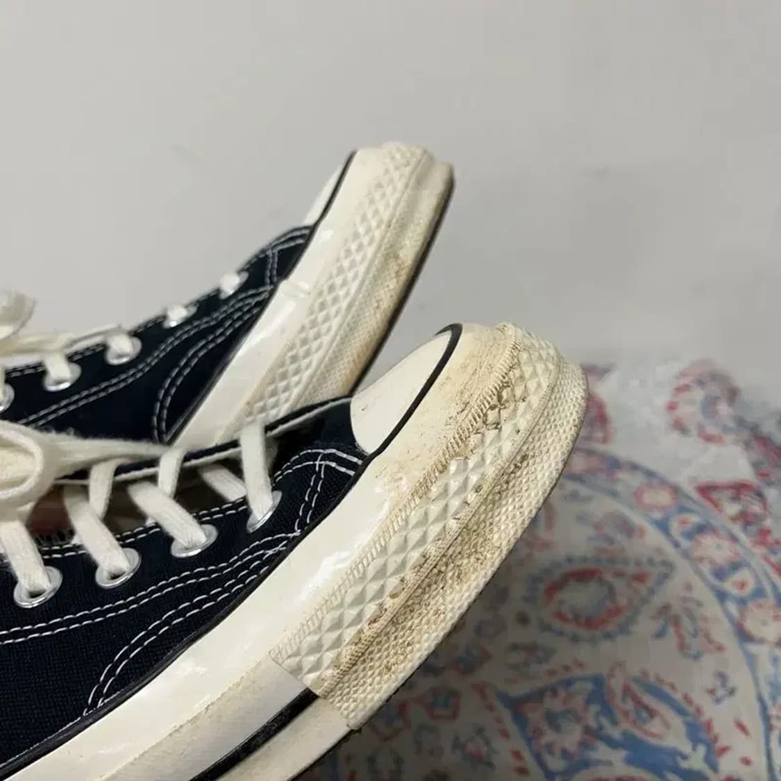 컨버스 척 70 클래식 블랙 스니커즈 로우 신발 245 E01426 상품이미지6
