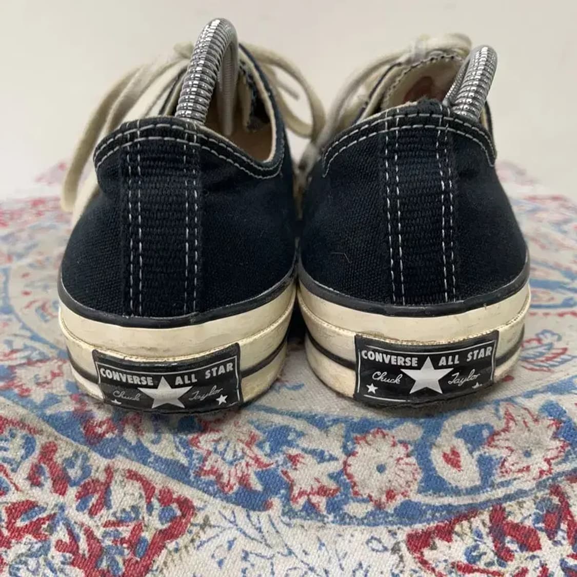 컨버스 척 70 클래식 블랙 스니커즈 로우 신발 265 E01427 상품이미지2