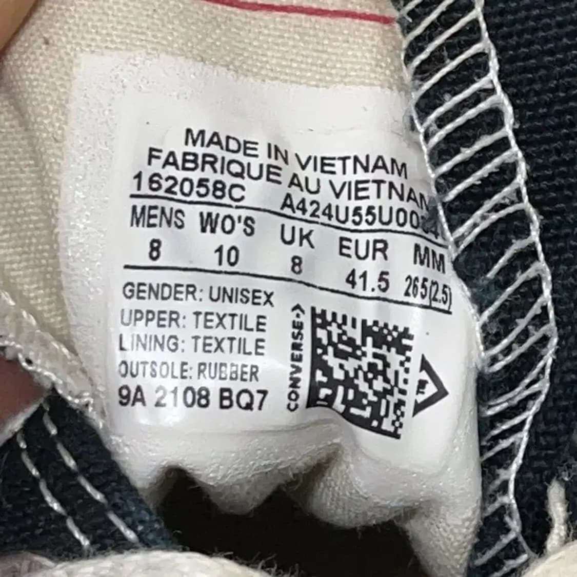 컨버스 척 70 클래식 블랙 스니커즈 로우 신발 265 E01427 상품이미지5