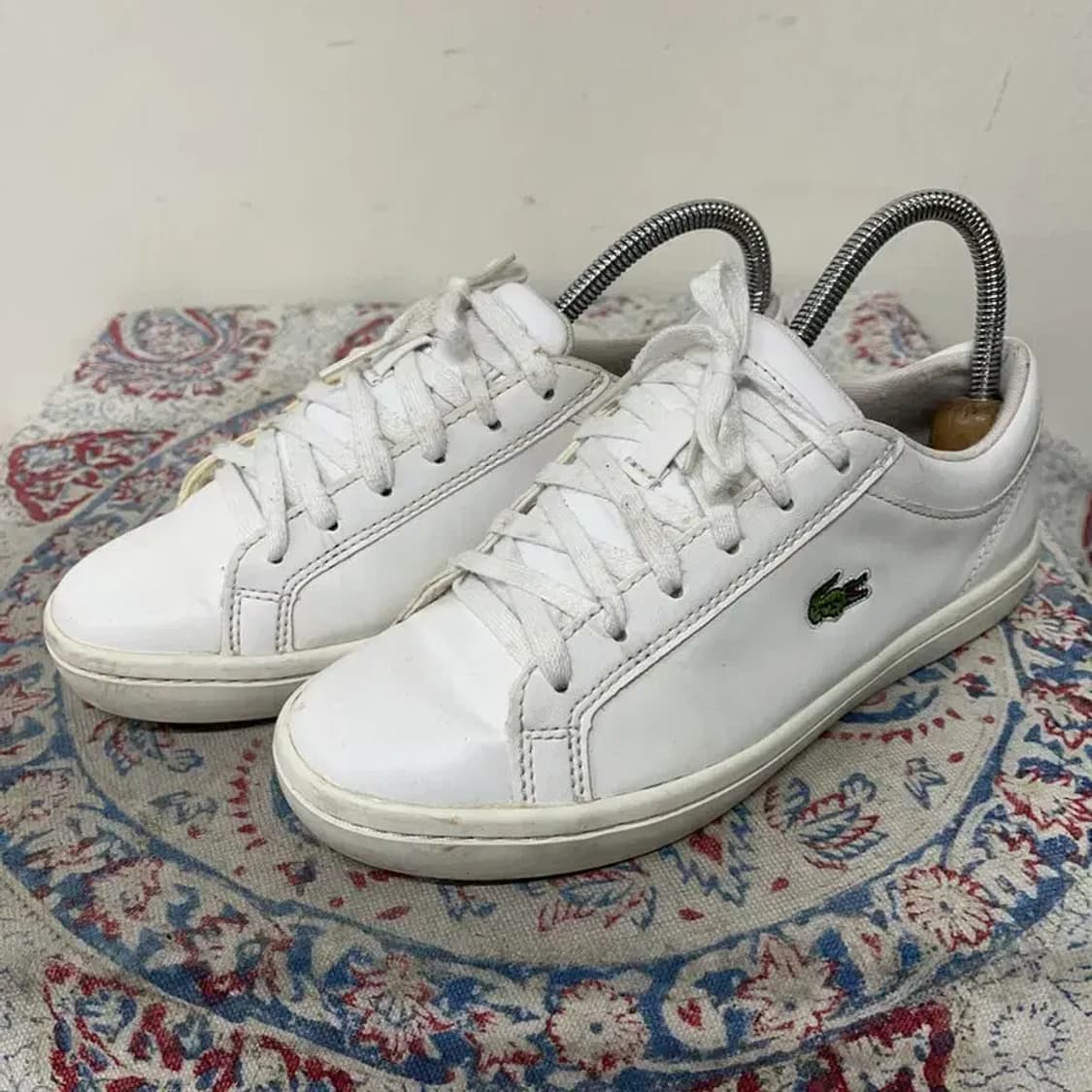 라코스테 스트레이트세트 레더 스니커즈 단화 UK3 E01481 상품이미지1