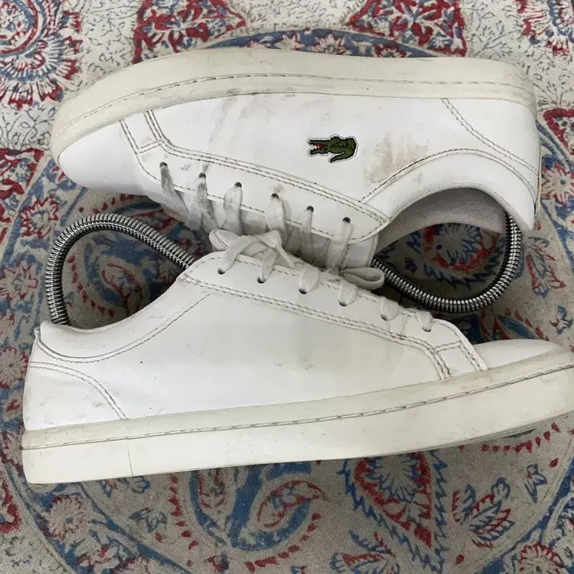 라코스테 스트레이트세트 레더 스니커즈 단화 UK3 E01481 상품이미지3