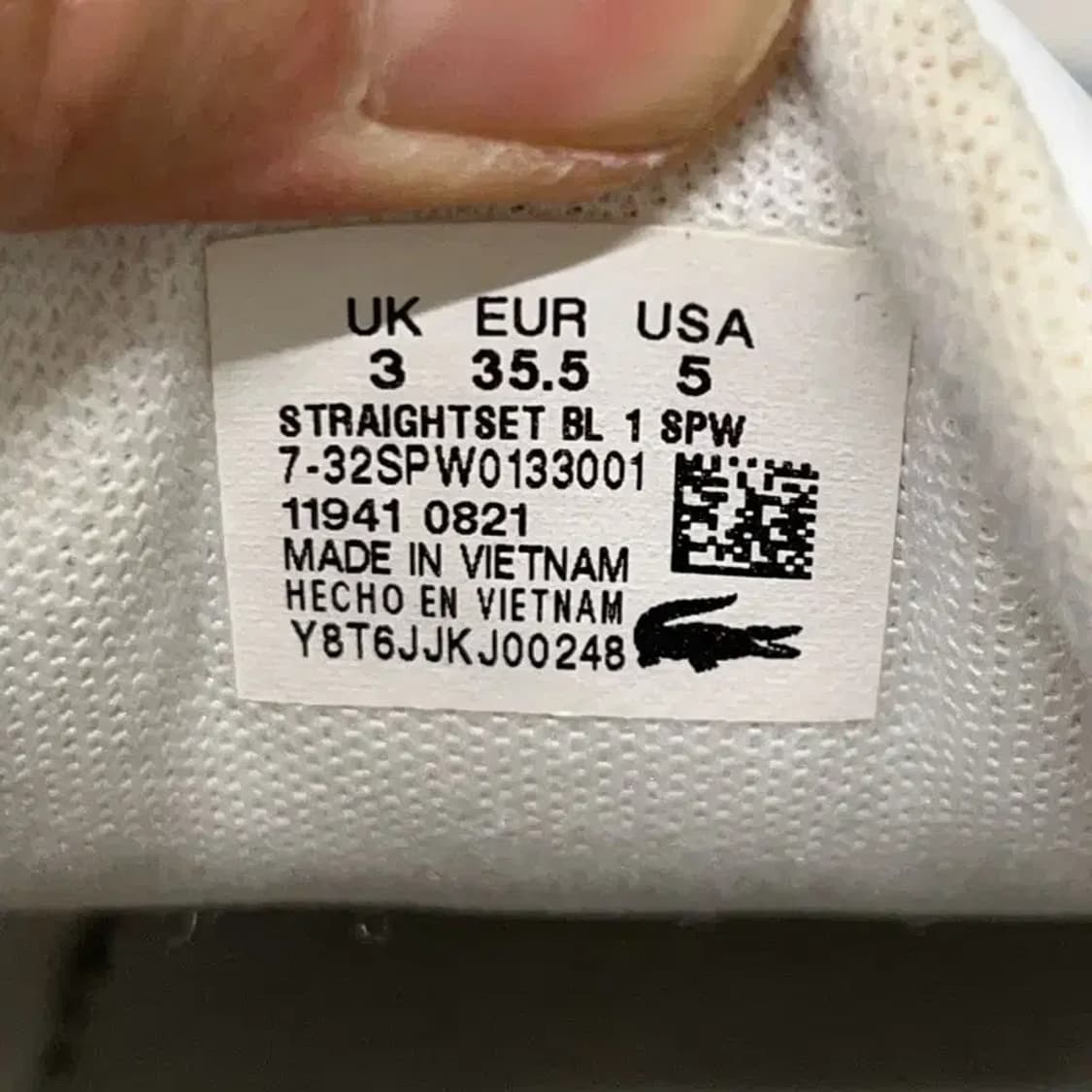 라코스테 스트레이트세트 레더 스니커즈 단화 UK3 E01481 상품이미지5