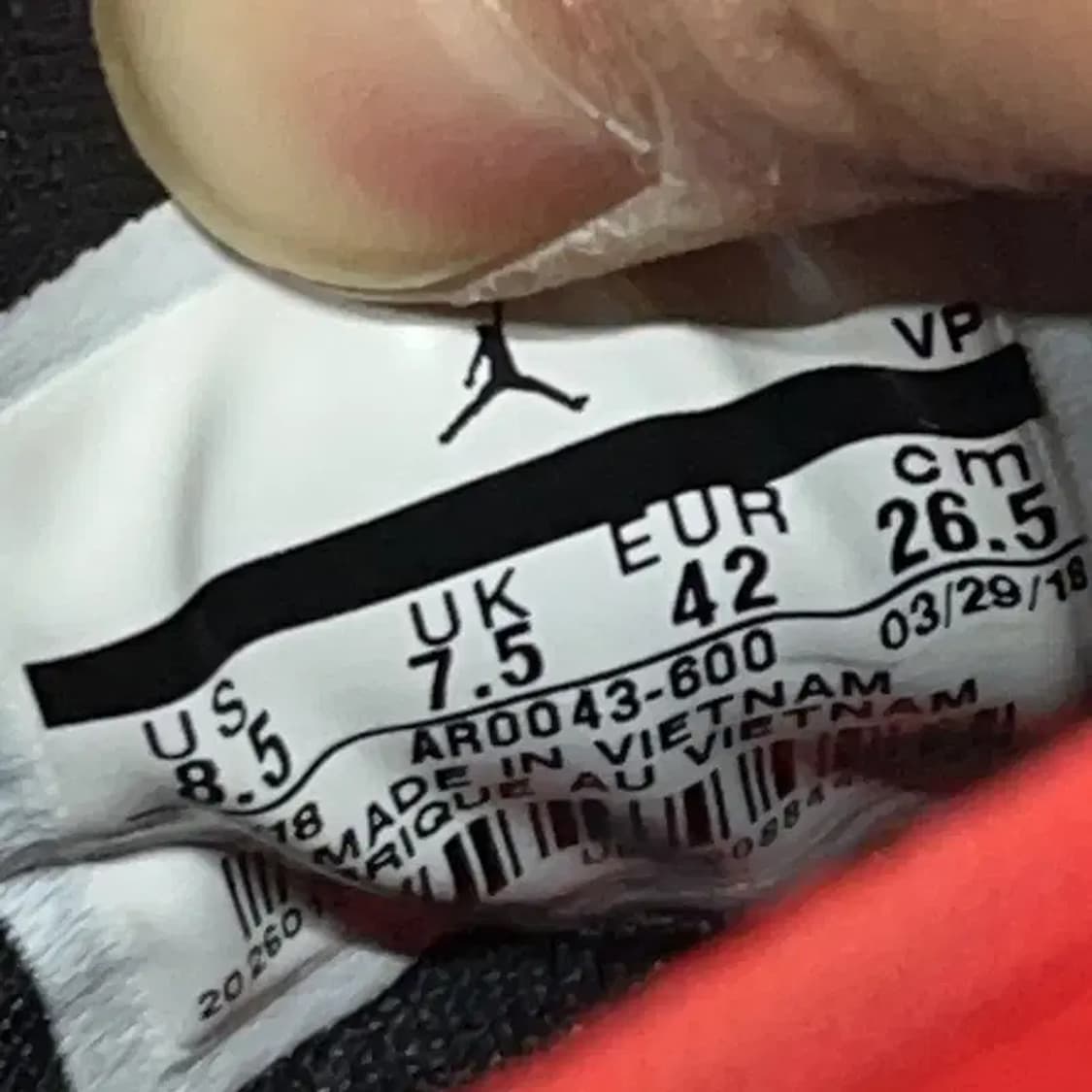 나이키 조던 와이낫 제로 1 유니버시티 레드 농구화 265 E01482 상품이미지5