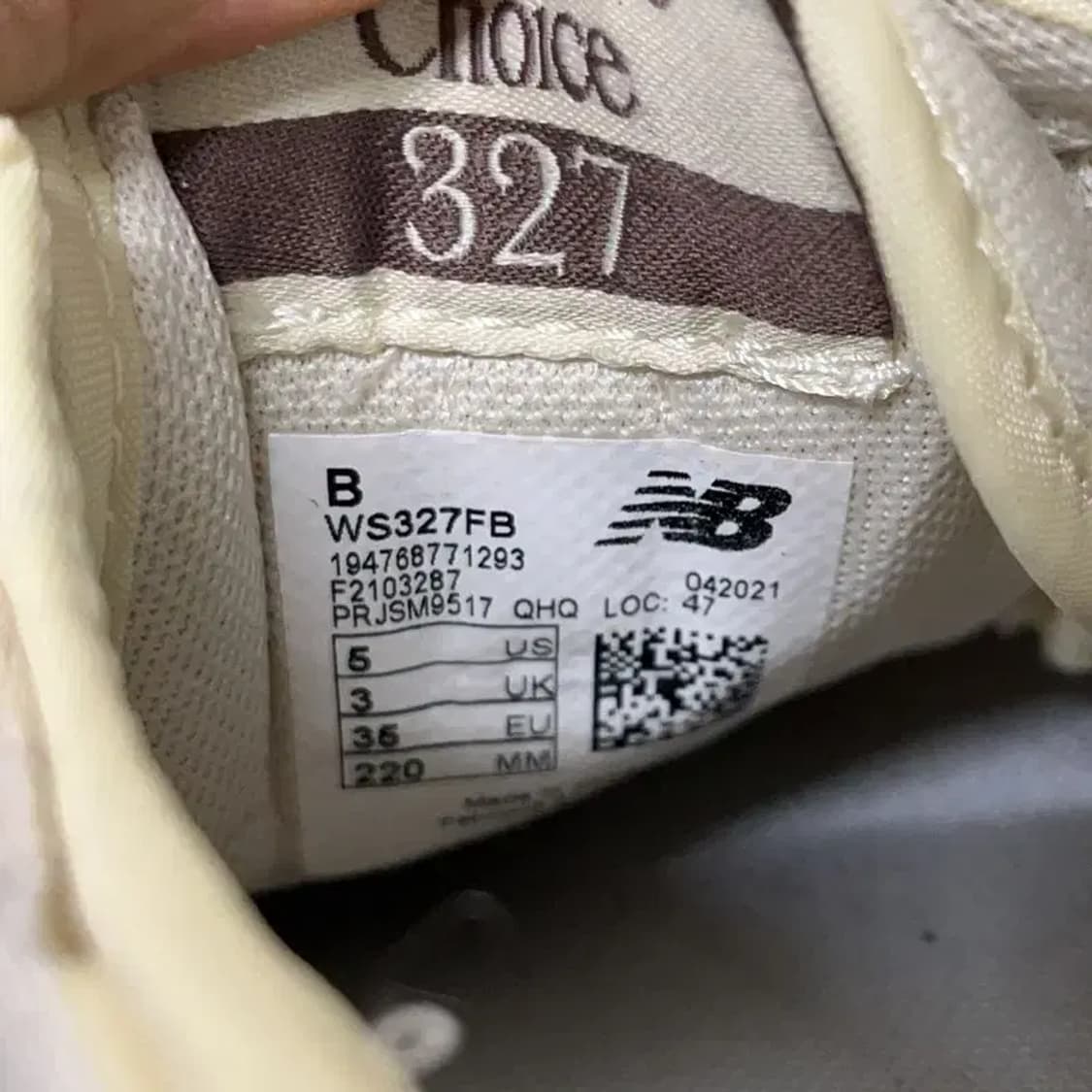 뉴발란스 327 베이지 스니커즈 220 E01496 상품이미지5