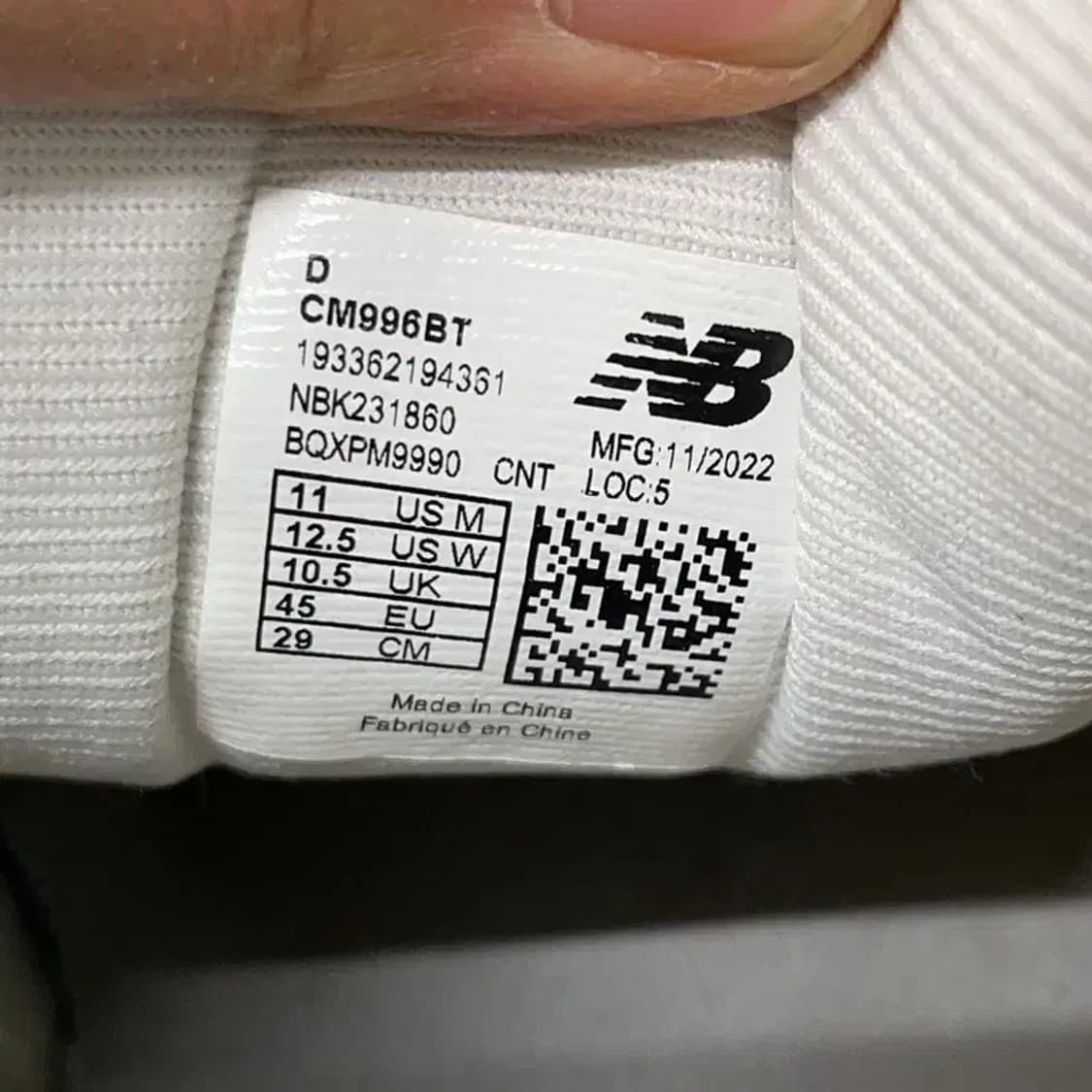 뉴발란스 996 스니커즈 운동화 290 E01510 상품이미지5