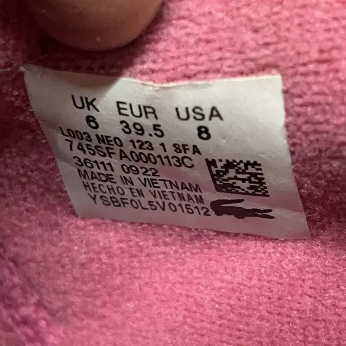 라코스테 L003 네오 텍스타일 스니커즈 UK6 E01539 상품이미지5