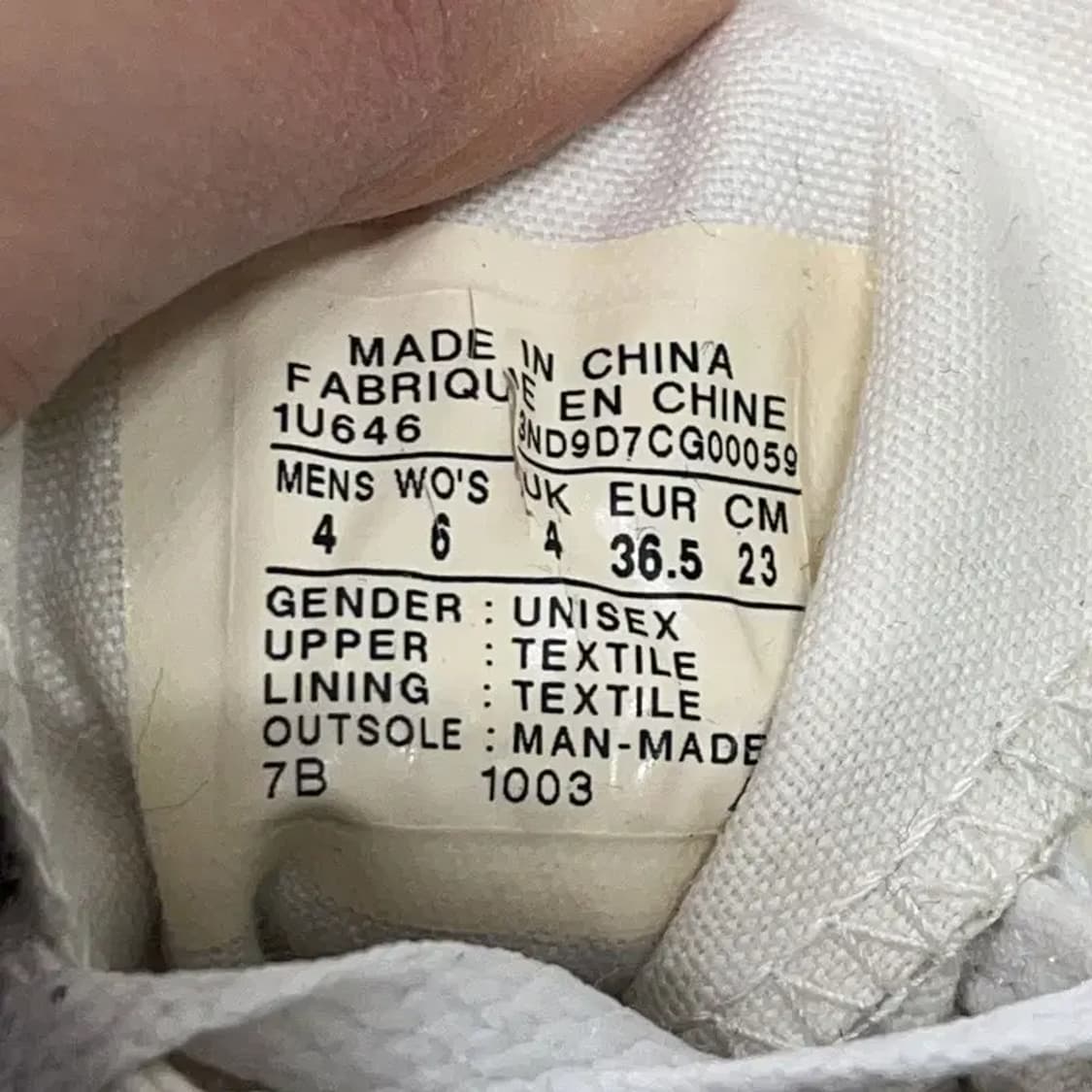 컨버스 올스타 하이탑 화이트 스니커즈 230 E01541 상품이미지5