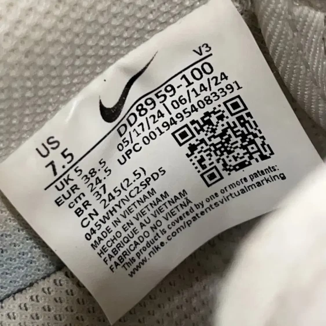 나이키 에어포스1 07 올백 스니커즈 245 E01542 상품이미지5