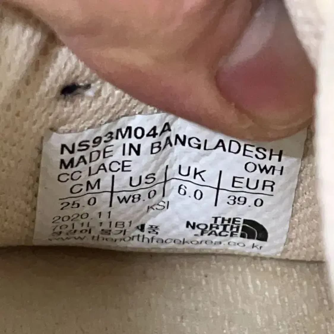 노스페이스 씨씨 레이스 스니커즈 운동화 250 E01624 상품이미지5