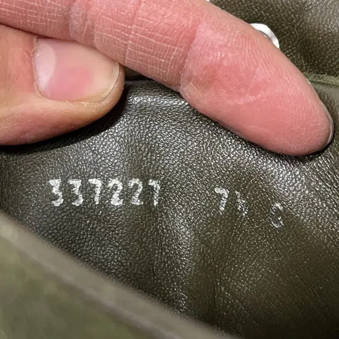 구찌 GUCCI 정품 카키 매쉬 삼선 하이탑 스니커즈 7.5 E01638 상품이미지7