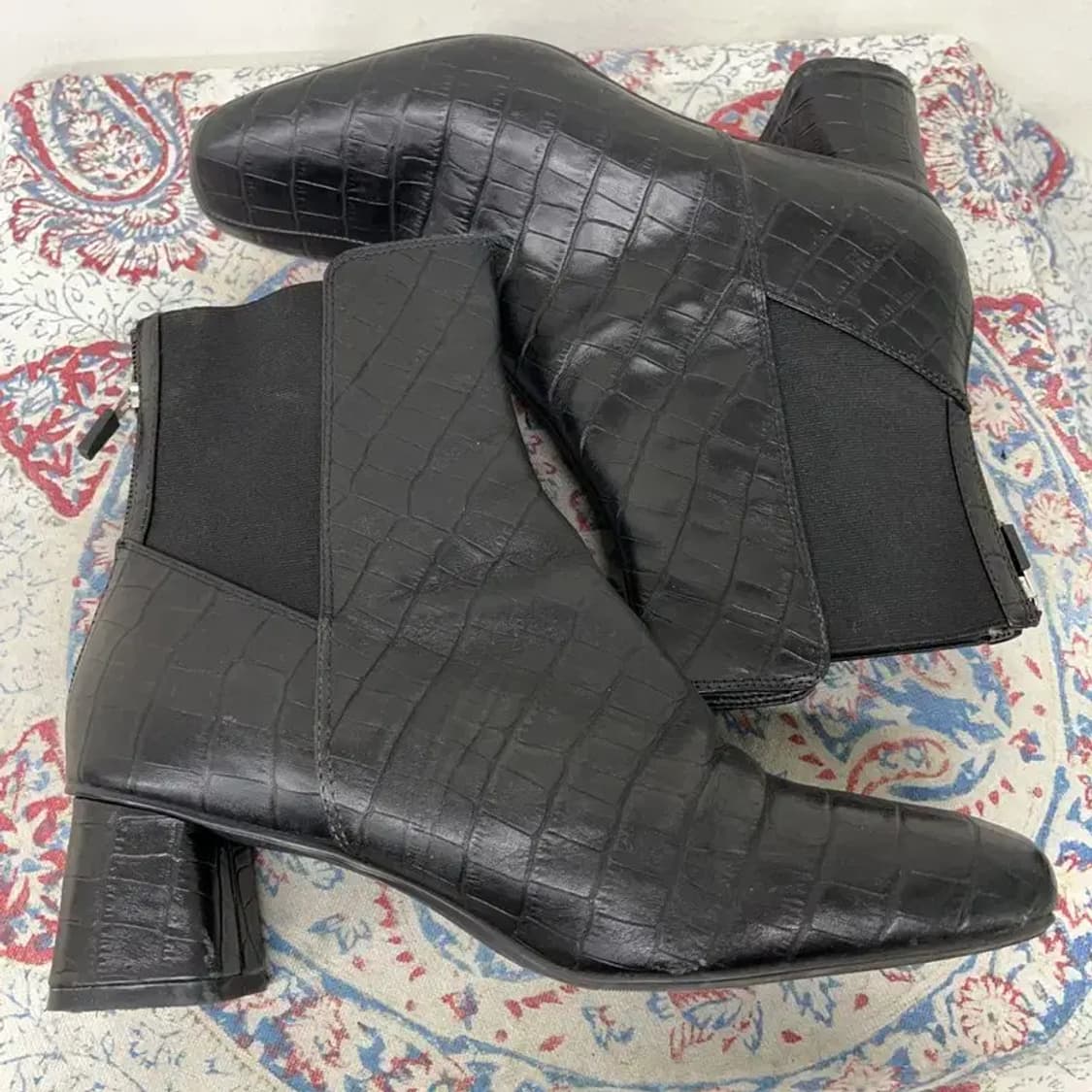 푸셀라 악어 레더 앵클부츠 털구두 250 E01705 상품이미지3