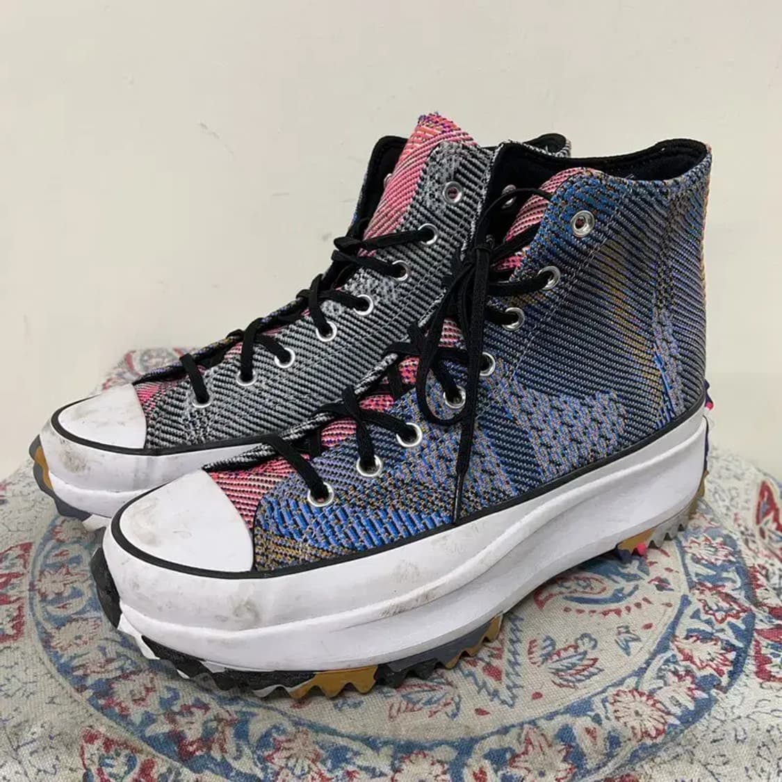 컨버스 런스타 하이크 하이 니트 매쉬업 스니커즈 280 E01726 상품이미지1