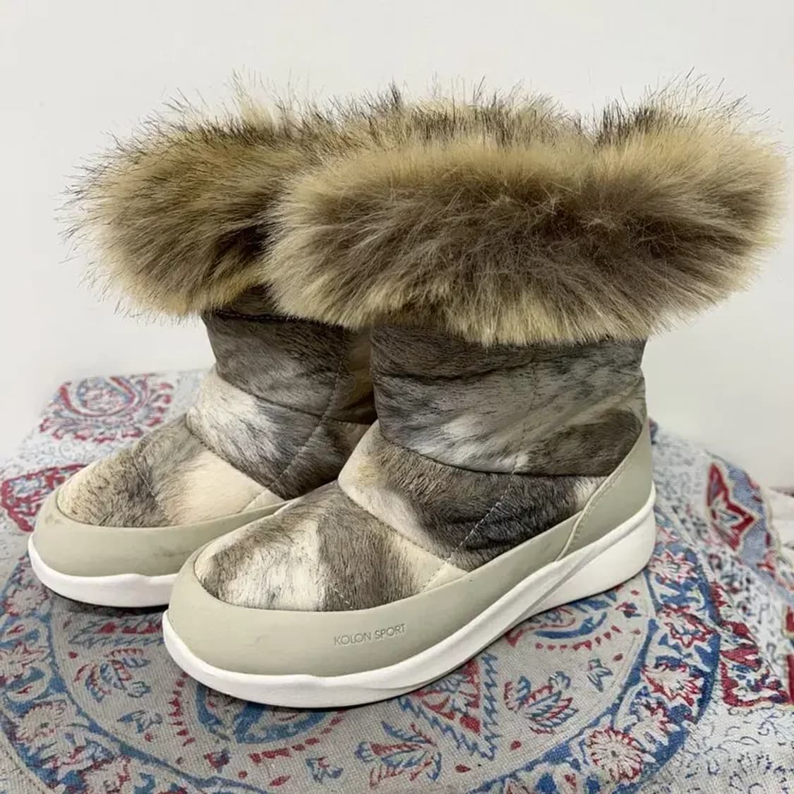 코오롱스포츠 퍼부츠 방한부츠 털신발 겨울신발 220 E01741 상품이미지1