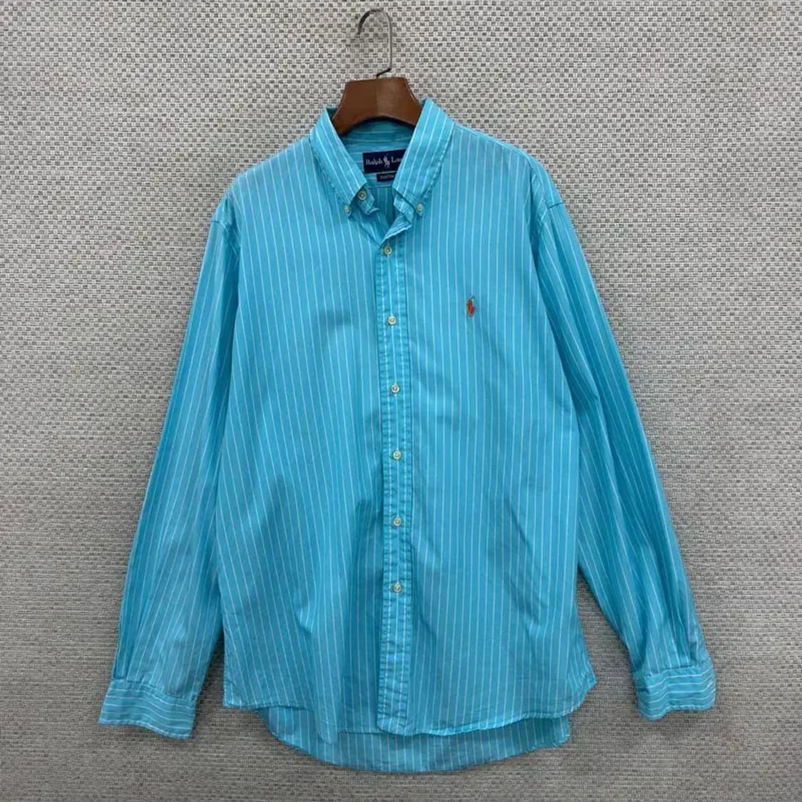 폴로 랄프로렌 자수로고 스트라이프 오버핏 셔츠 100 D05111 상품이미지1