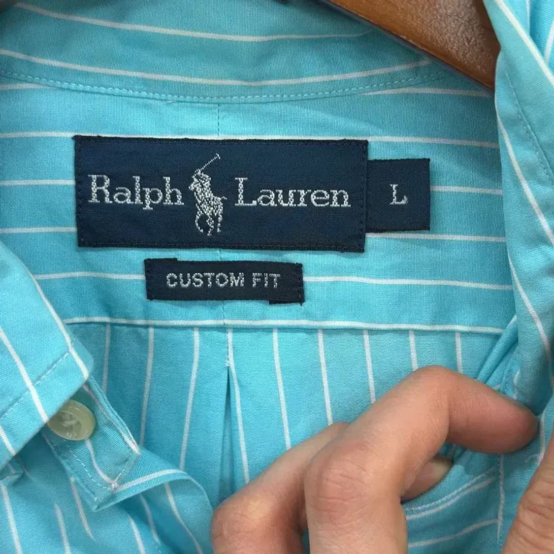 폴로 랄프로렌 자수로고 스트라이프 오버핏 셔츠 100 D05111 상품이미지3