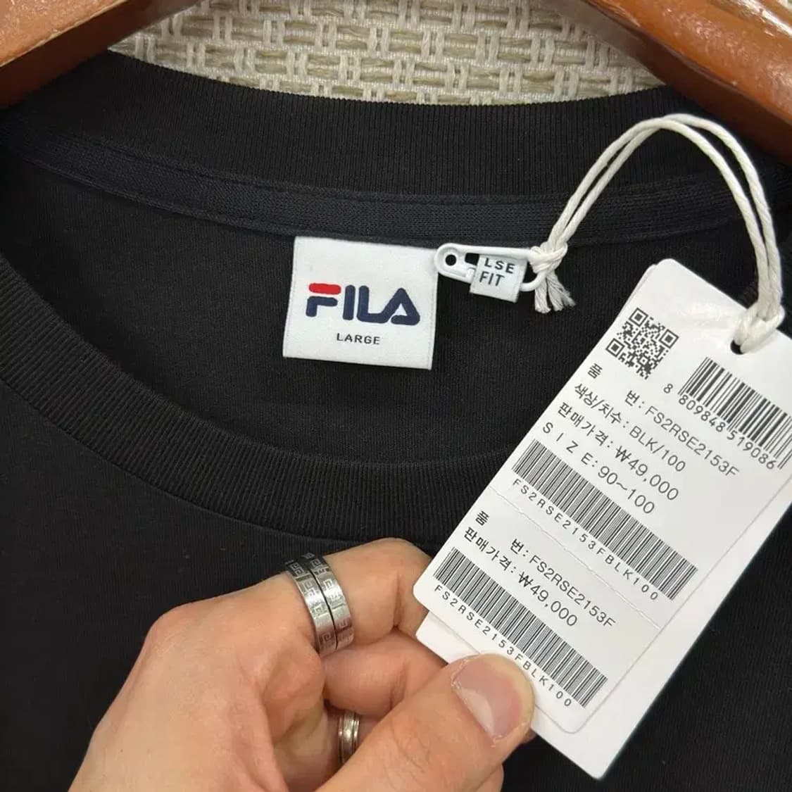 필라 FILA 블랙 언발란스 반팔 원피스 100 D06314 상품이미지3