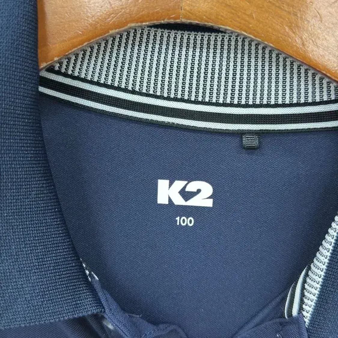 K2 등산 아웃도어 네이비 기능성 반팔카라티 100 D06389 상품이미지3