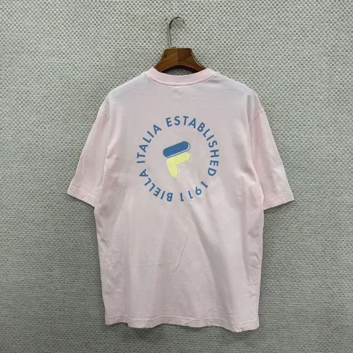 필라 FILA 라이트 핑크 캐주얼 반팔티 95 D06496 상품이미지2