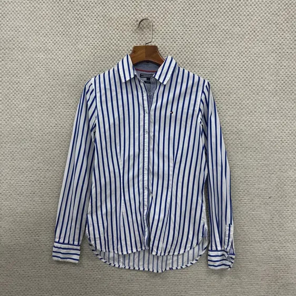 타미힐피거 로고 캐주얼 스트라이프 긴팔 셔츠 85 D06672 상품이미지1