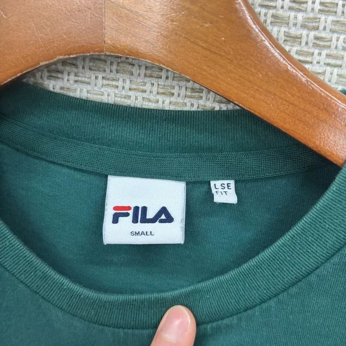 필라 FILA 그린 캐주얼 빅로고 반팔티 95 D06832 상품이미지3