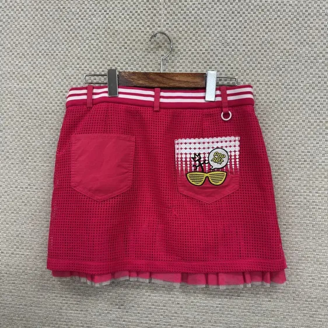 까스텔바작 골프 패치 매쉬 미니스커트 73 D06957 상품이미지2