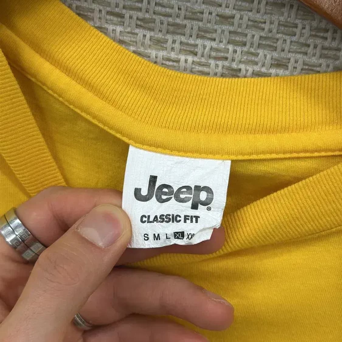 지프 JEEP 옐로우 빅로고 캐주얼 반팔티 105 D07102 상품이미지3