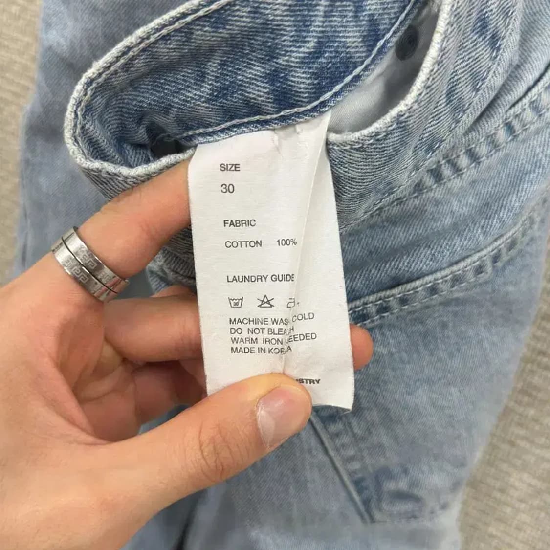 인스턴트데님 연청바지 데님팬츠 청바지 30인치 D07138 상품이미지5
