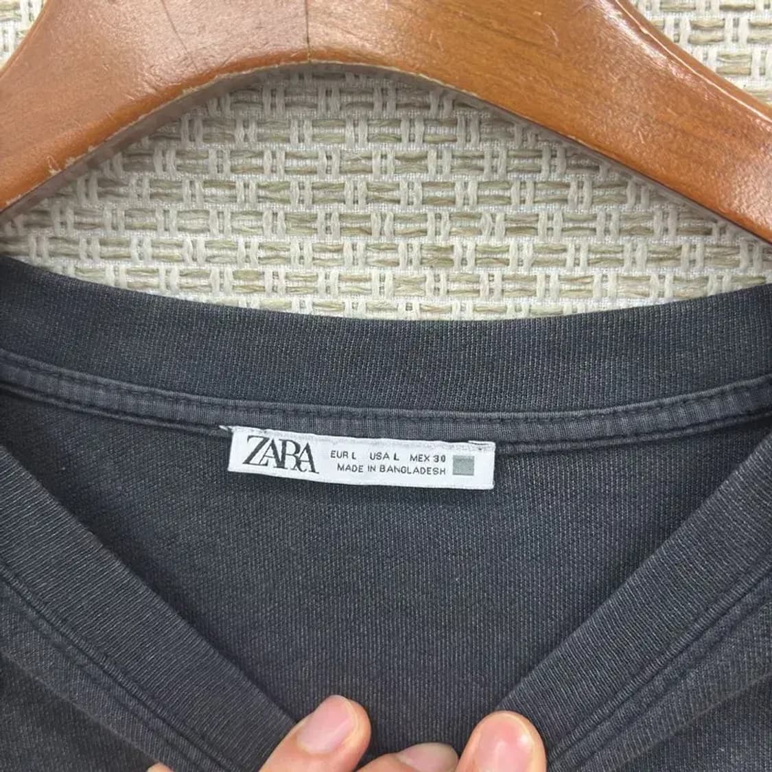 자라 ZARA 캐주얼 무지 오버핏 반팔티 100 D07283 상품이미지3