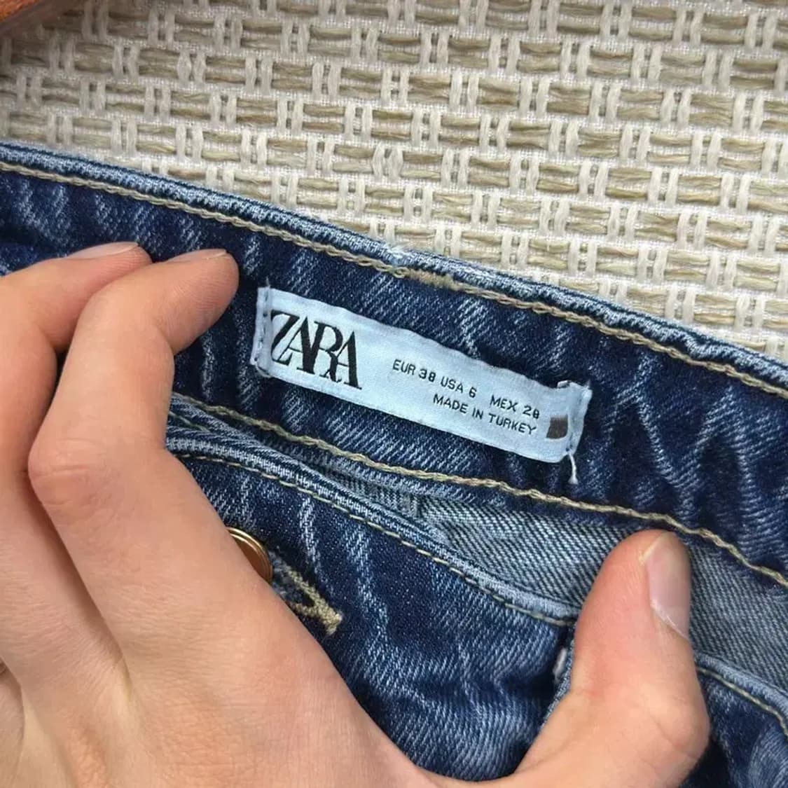 자라 ZARA 와이드핏 캐주얼 데님 청바지 28인치 D07411 상품이미지3