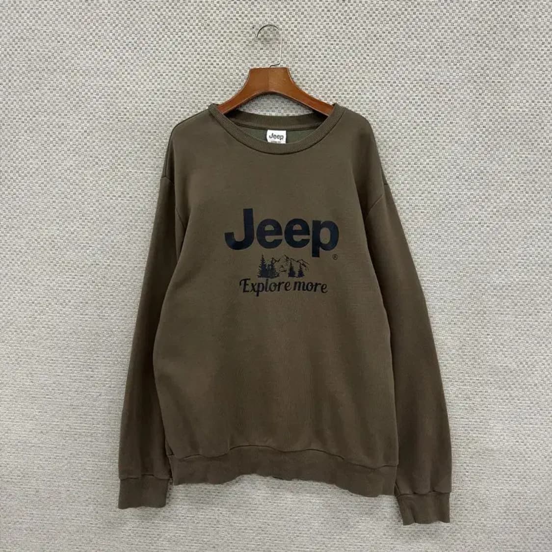 지프 JEEP 빅로고 프린팅 맨투맨 스웻셔츠 105 D07592 상품이미지1