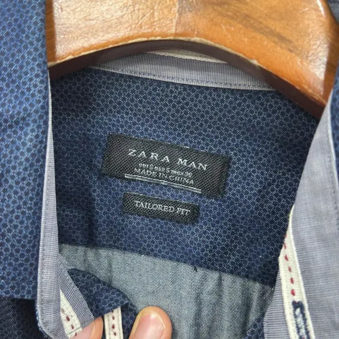 자라 ZARA 테일러드핏 남성 긴팔 셔츠 95 D07773 상품이미지3
