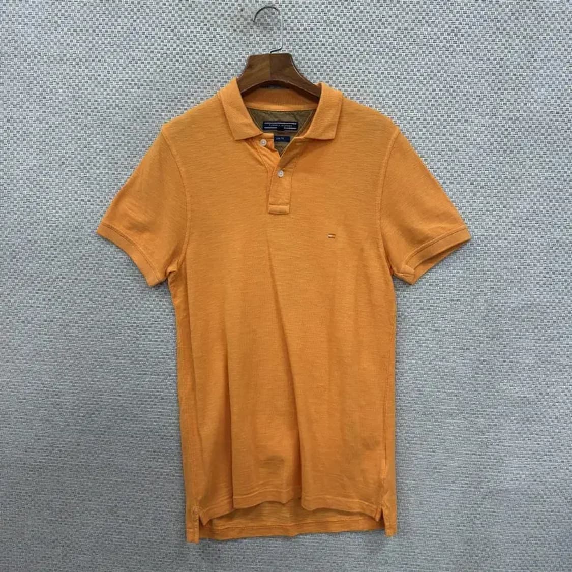 타미힐피거 자수로고 슬림핏 롱 반팔카라티 90 D07780 상품이미지1