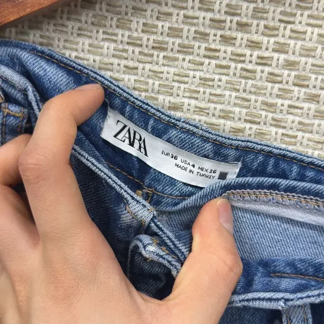 자라 ZARA 와이드팬츠 여자 데님팬츠 청바지 26인치 D07871 상품이미지3