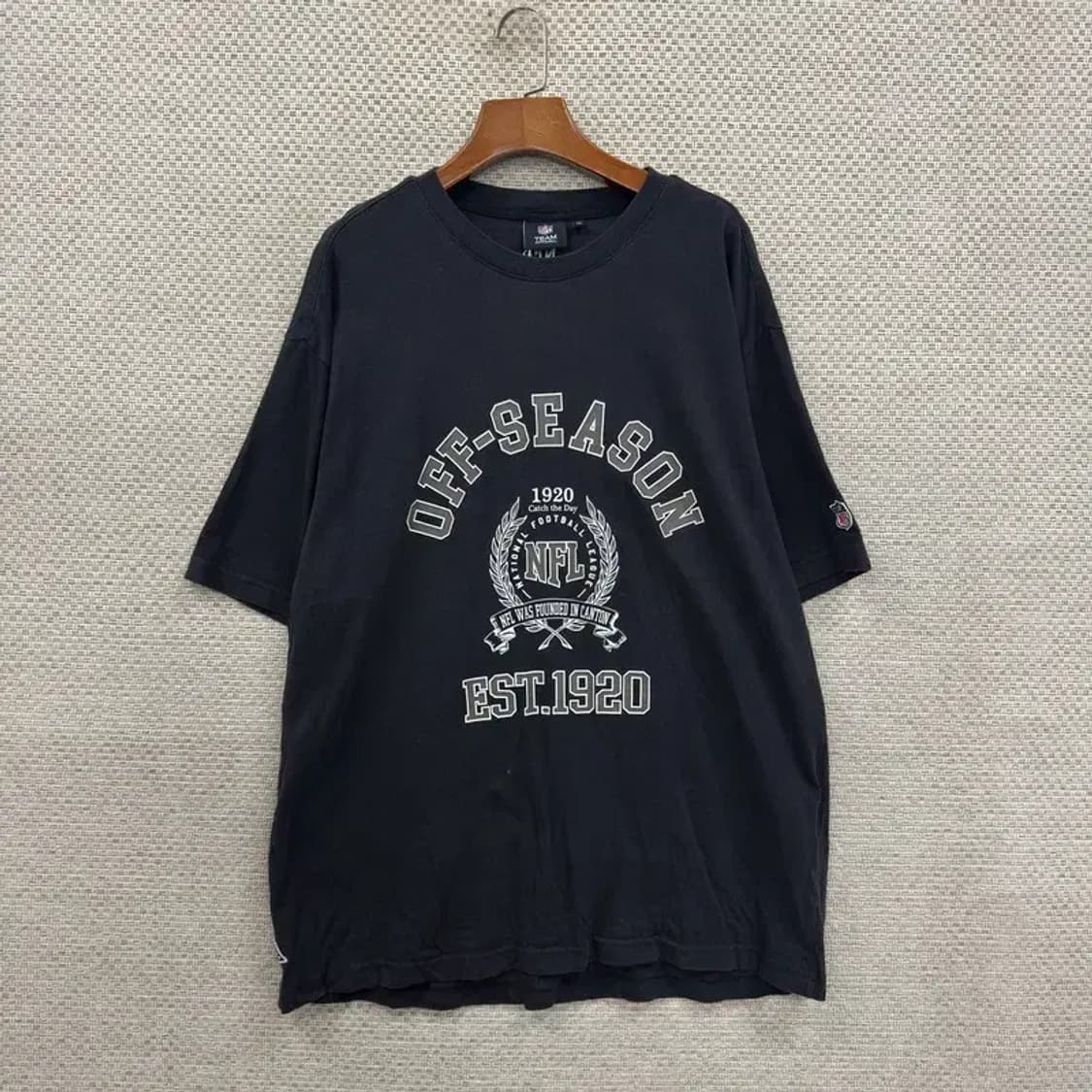 NFL 블랙 오버핏 캐주얼 반팔티 105 D07850 상품이미지1